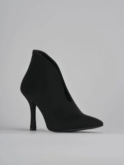 Stivaletti tacco 7cm camoscio nero