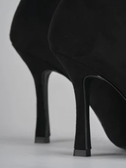 Stivaletti tacco 7cm camoscio nero