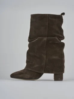 Stivaletti tacco 7cm camoscio testa