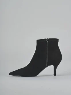 Stivaletti tacco 7cm camoscio nero