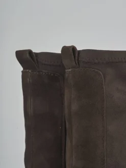 Stivaletti tacco 3cm camoscio testa