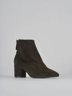 Stivaletti tacco 5cm camoscio testa