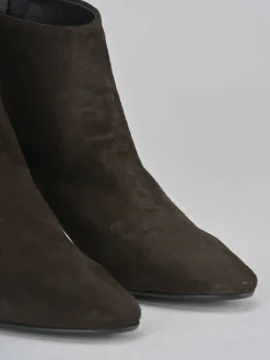 Stivaletti tacco 5cm camoscio testa