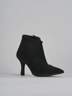 Stivaletti tacco 7cm camoscio nero
