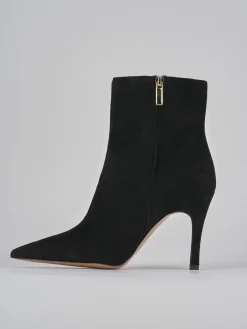 Stivaletti tacco 9cm camoscio nero