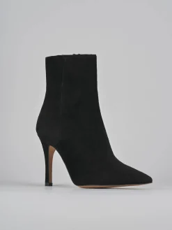 Stivaletti tacco 9cm camoscio nero