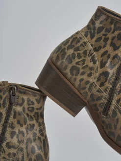 Stivaletti tacco 3cm camoscio multicolor