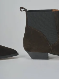 Stivaletti tacco 2cm camoscio testa