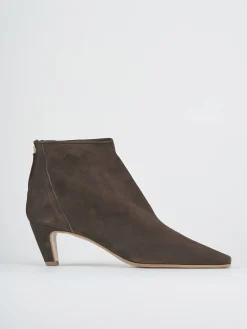 Stivaletti tacco 5cm camoscio testa