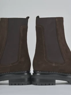 Stivaletti tacco 3cm camoscio testa