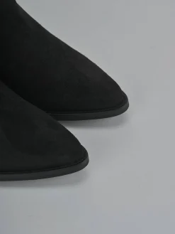 Stivaletti tacco 7cm camoscio nero