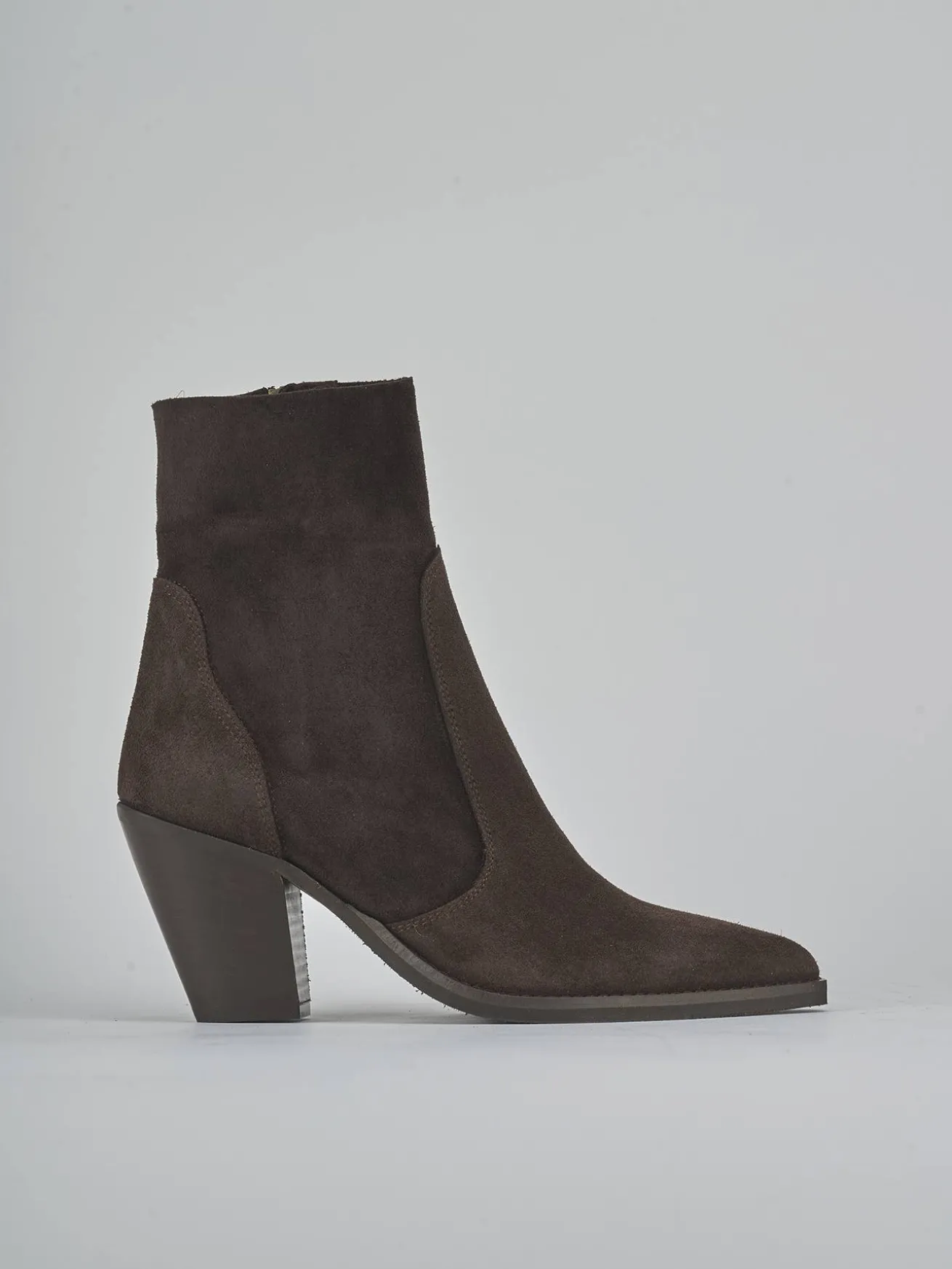 Stivaletti tacco 6cm camoscio testa