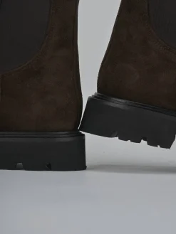 Stivaletti tacco 3cm camoscio testa