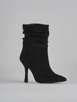 Stivaletti tacco 9cm camoscio nero