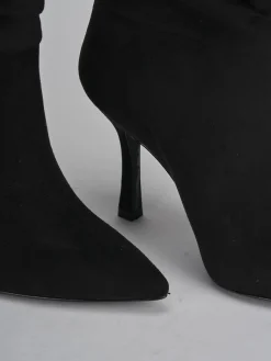 Stivaletti tacco 9cm camoscio nero