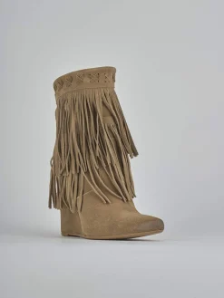 Stivaletti tacco 9cm camoscio marrone