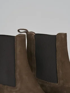 Stivaletti tacco 6cm camoscio testa