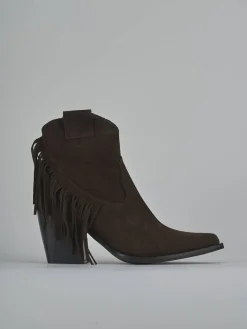 Stivaletti tacco 8cm camoscio testa