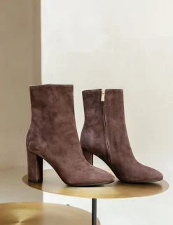 Stivaletti tacco 9cm camoscio testa