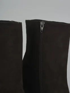 Stivaletti tacco 8cm camoscio testa