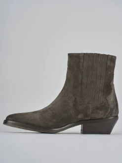 Stivaletti tacco 4cm camoscio testa