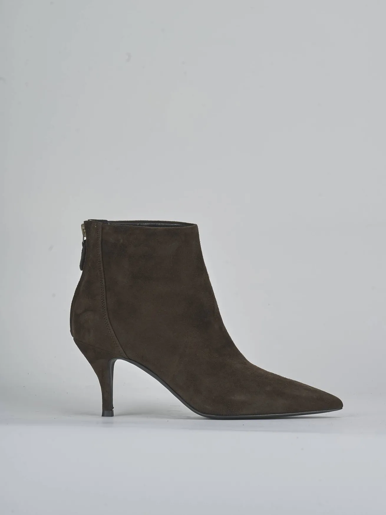 Stivaletti tacco 7cm camoscio testa