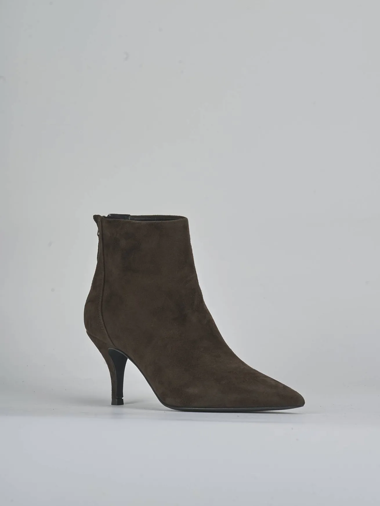 Stivaletti tacco 7cm camoscio testa