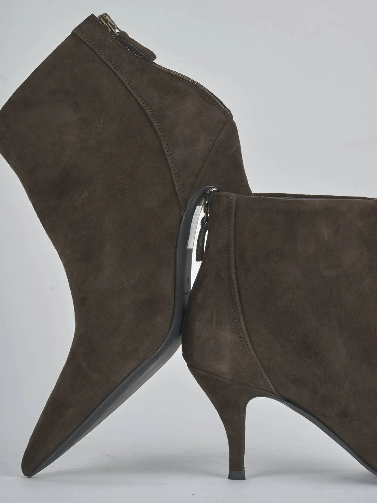 Stivaletti tacco 7cm camoscio testa