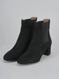 Stivaletti tacco 6cm camoscio nero