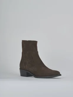 Stivaletti tacco 3cm camoscio testa