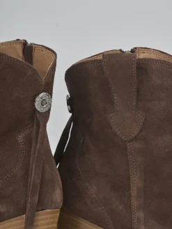 Stivaletti tacco 7cm camoscio testa