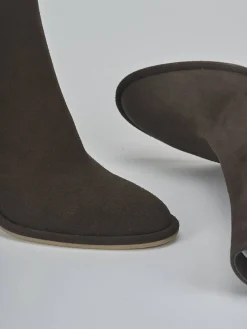 Stivaletti tacco 9cm camoscio testa