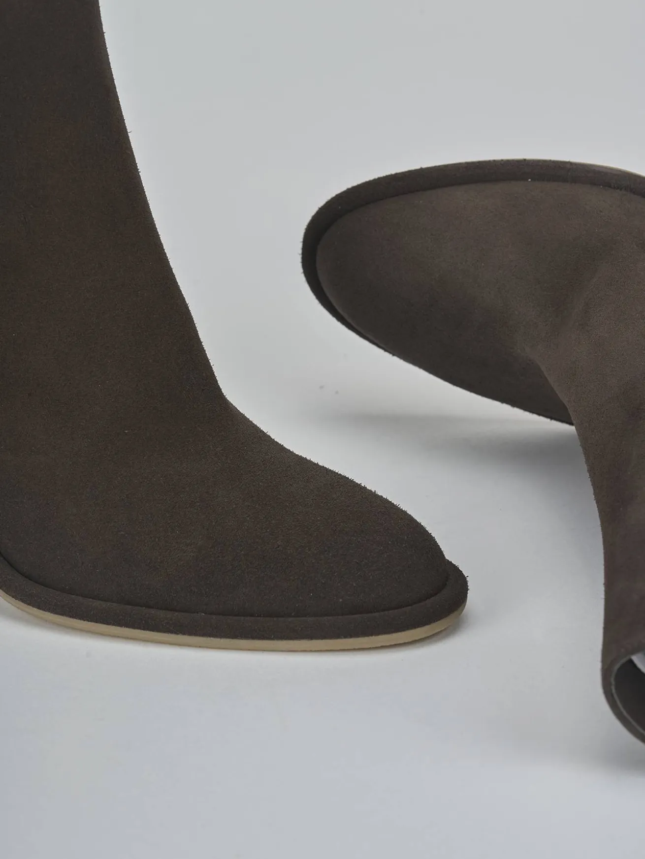 Stivaletti tacco 9cm camoscio testa