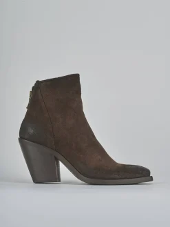 Stivaletti tacco 8cm camoscio testa