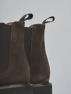 Stivaletti tacco 2cm camoscio testa