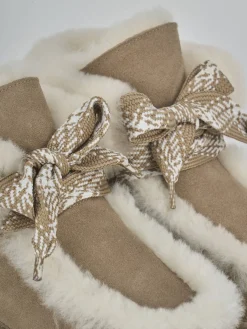 Stivaletti tacco 3cm camoscio beige