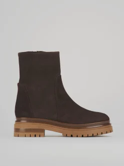 Stivaletti tacco 3cm camoscio testa