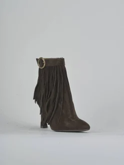 Stivaletti tacco 7cm camoscio testa