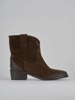 Stivaletti tacco 3cm camoscio testa