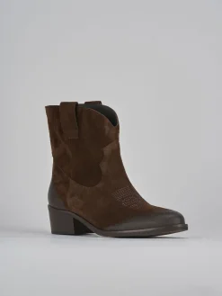 Stivaletti tacco 3cm camoscio testa