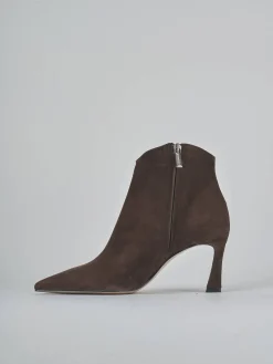 Stivaletti tacco 8cm camoscio testa