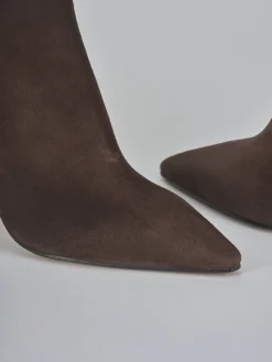 Stivaletti tacco 8cm camoscio testa