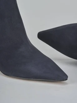 Stivaletti tacco 6cm camoscio blu