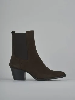 Stivaletti tacco 7cm camoscio testa