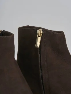 Stivaletti tacco 6cm camoscio testa