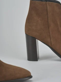 Stivaletti tacco 9cm camoscio testa