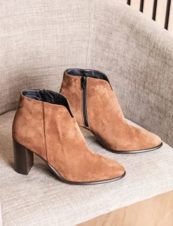 Stivaletti tacco 9cm camoscio testa