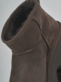 Stivaletti tacco 3cm camoscio testa