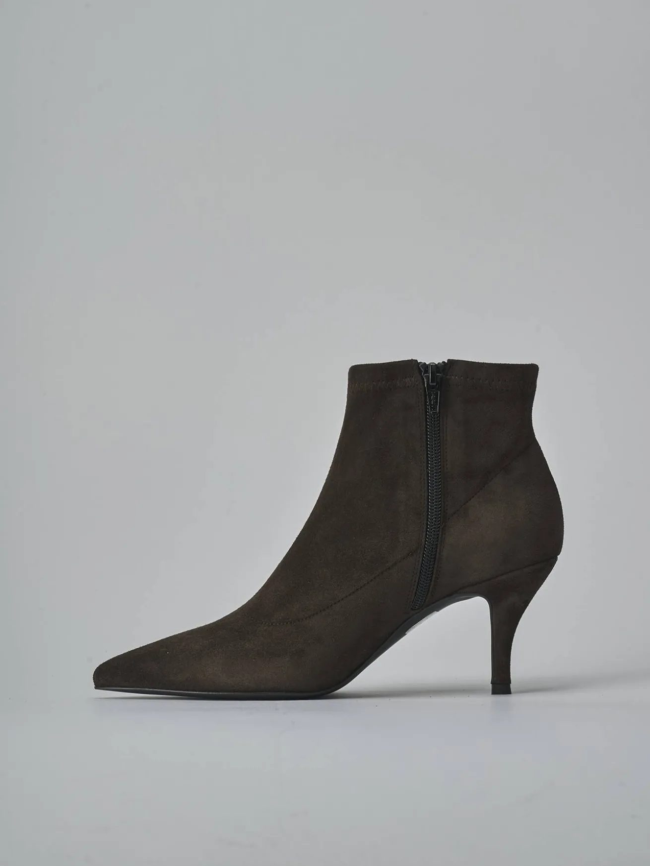 Stivaletti tacco 7cm camoscio testa