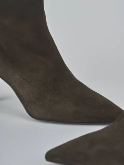 Stivaletti tacco 7cm camoscio testa